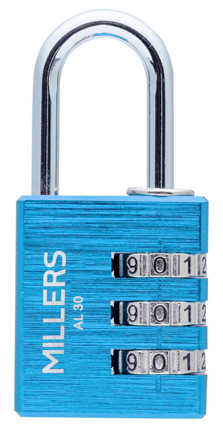KOMBINATIONSSCHLOSS ALU BLAU 40