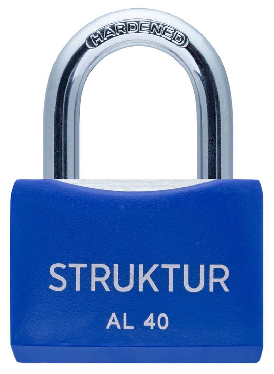 HÄNGLÅS ALU BLÅ 40