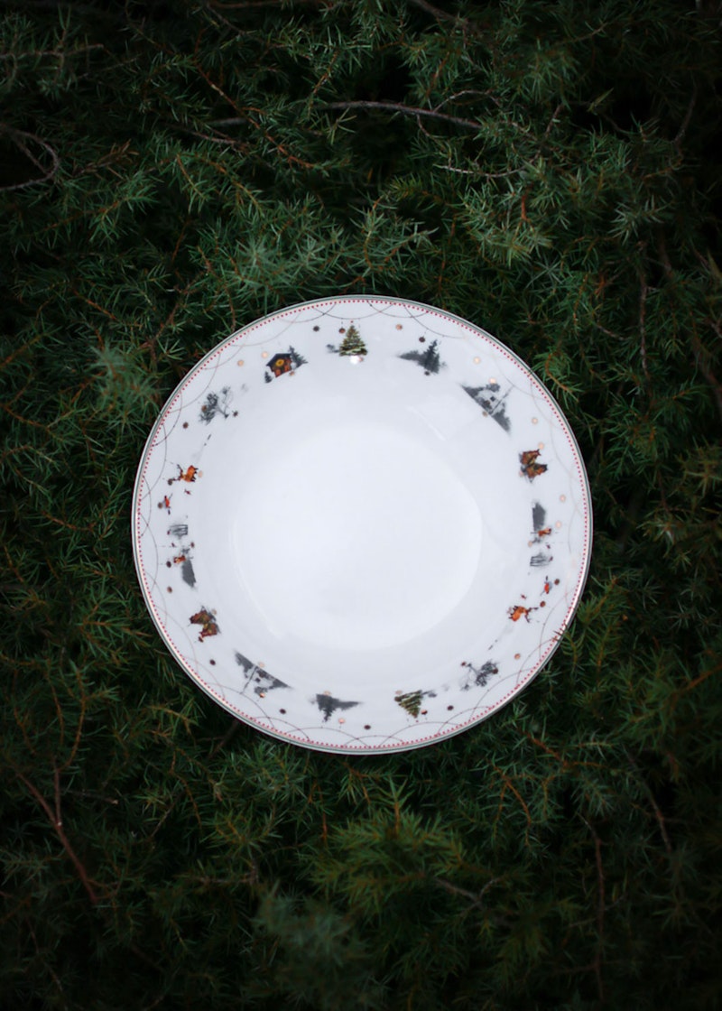 Wik & Walsøe Julemorgen Teller 2er-Set – Bone China Weihnachtsteller